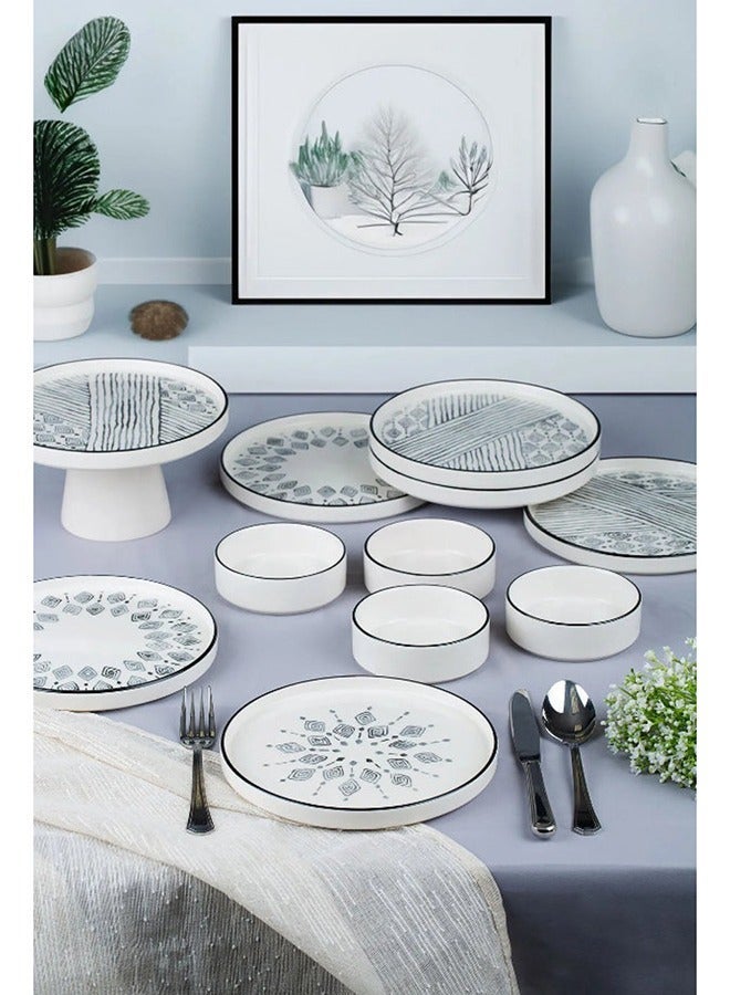 Kitchen Life Etnik 11-Piece 6-Person Serving Breakfast Set with Stand Multicolor 19/10.5/19 cm – Made in Turkey - Image 5